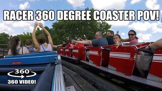 Racer Wooden Roller Coaster 360 Degree POV Kennywood Pittsburgh PA - Filmed w/ Giroptic 360