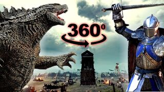 360 Video | Medieval Warfare | Godzilla, Mechagodzilla, Siren Head