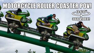 Motorcycle Theme Roller Coaster 360 Degree POV Booster Bike Toverland Netherlands