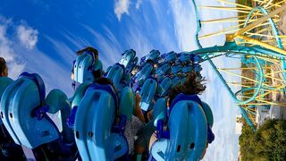 Kraken Roller Coaster! Back Seat POV! 4K SeaWorld Orlando