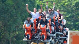 Motorcycle Roller Coaster! Front Seat POV! Chimelong Paradise