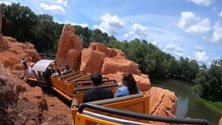 Riding Big Thunder Mountain Roller Coaster!
