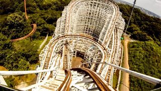 White Canyon Defunct Roller Coaster - Yomiuriland Amusement Park Japan - よみうりランド - ジェットコースター