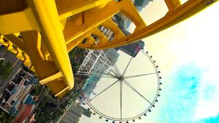 We Got STUCK on a Roller Coaster! Giant Inverted Boomerang Jin Jiang Park China Front Seat POV