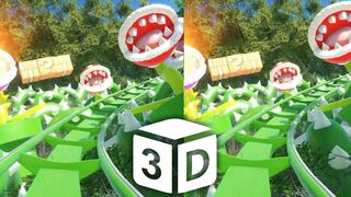 3D Video VR | Super Mario Roller Coaster for VR Box Split Screen