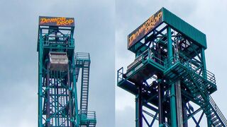 Demon Drop POV - Dorney Park - Free Fall Drop Tower - Ex-Cedar Point Attraction