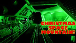 Christmas Space Mountain! Front Seat Roller Coaster POV Walt Disney World Magic Kingdom