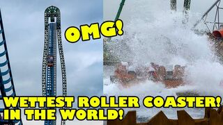 WETTEST Roller Coaster In The World!! Speed Water Coaster 4K POV - Energylandia Poland