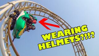 Roller Coaster that REQUIRES Wearing a Helmet!!! Would YOU Ride This???