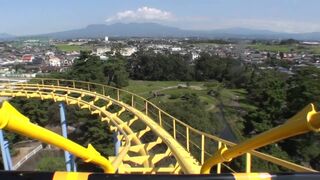 Cosmic Express Steel Roller Coaster Front Seat POV Kezouji Park Japan On-Ride