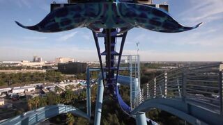 Manta Roller Coaster Front Seat POV Sea World Orlando HD