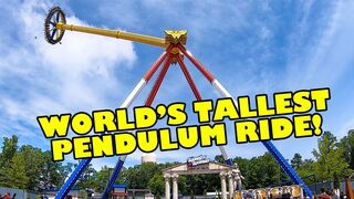 OMG! World’s Tallest Pendulum Ride! Wonder Woman Six Flags Great Adventure Onride POV