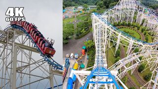 Benyland's Not-So-Smooth Cyclone Roller Coaster! Multi Angle 4K POV Japan 八木山ベニーランド
