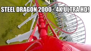 Steel Dragon 2000 Roller Coaster POV Awesome 4K Ultra HD Resolution Nagashima Spaland Japan
