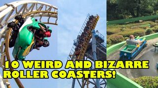 10 WEIRD & BIZARRE Roller Coasters of Asia! Front Seat POVs!
