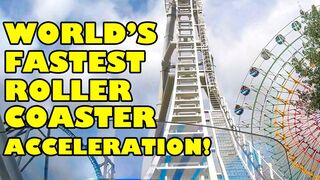 World's Fastest Roller Coaster Acceleration!  Do-Dodonpa! W/ Loop!  POV Fuji Q Highland Japan ド･ドドンパ