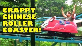 Yet Another Crappy Chinese Wild Mouse Roller Coaster! Front Seat POV