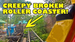 Crappy Dilapidated Roller Coaster Mine Train In China! Beijing Shijingshan Amusement Park
