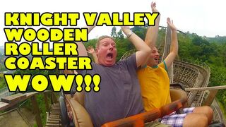 Knight Valley Wooden Roller Coaster AWESOME Back Seat POV & Rider Cam