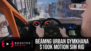 BEAMNG.DRIVE IN A $100K MIXED REALITY MOTION SIM RIG - Urban Gymkhana!