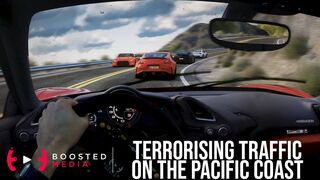 TERRORISING TRAFFIC - Speeding Through Pacific Coast in a Ferrari!